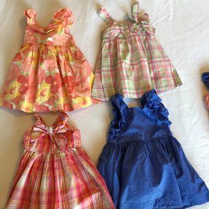Lot of 4 Janie & Jack Dresses w Bloomers 6-12mo